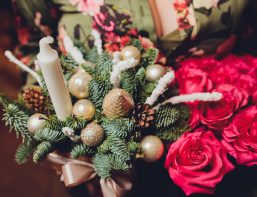 The floral designers at Veldkamp’s Flowers have designed Christmas centerpieces for same day Denver delivery