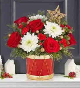 Christmas Flowers, Holiday Floral Bouquet