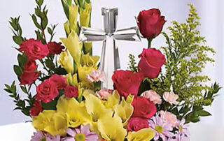 Veldkamp's Flowers Sympathy & Funeral Floral Products Fireside Baskets, Standing Funeral Sprays & Wreaths