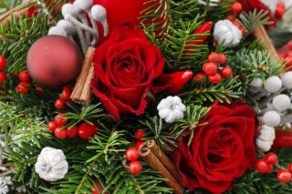 Veldkamp's Flowers offers holiday flower arrangements